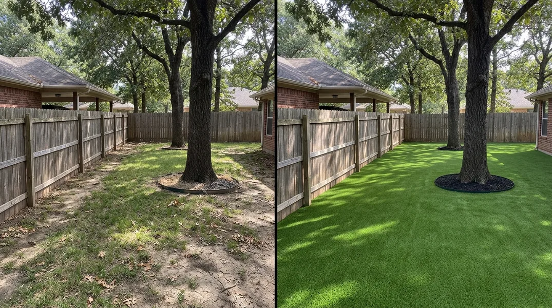 Result artificial grass installation in College Station - College Station Turf Installation