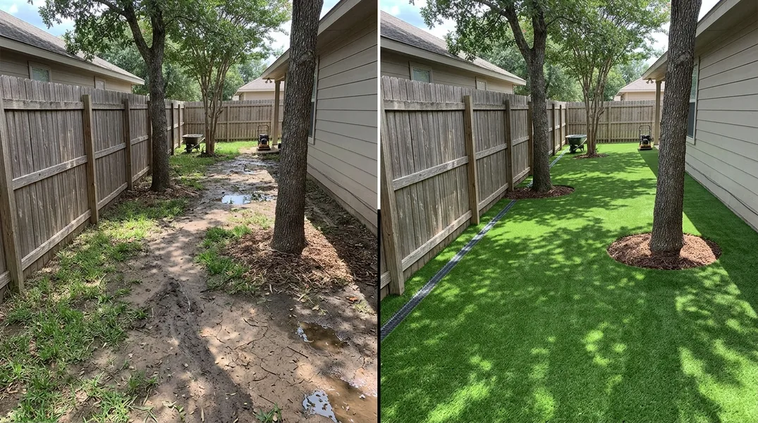 Result artificial grass installation in College Station - College Station Turf Installation