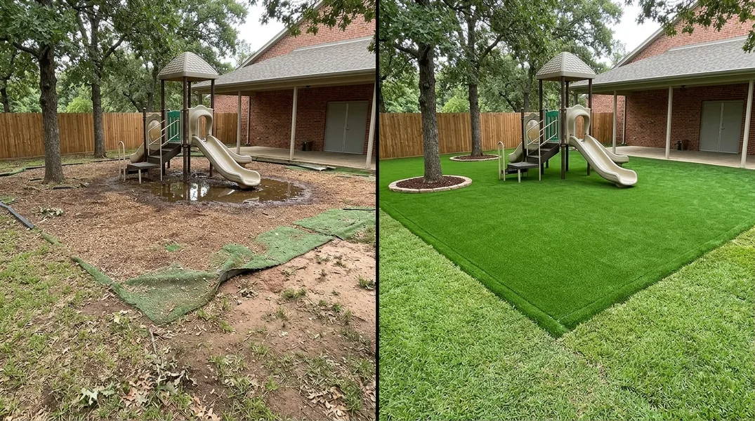 Result artificial grass installation in College Station - College Station Turf Installation