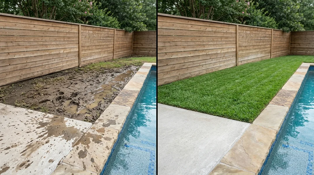 Result artificial grass installation in College Station - College Station Turf Installation