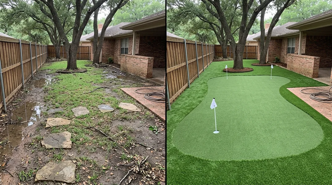 Result artificial grass installation in College Station - College Station Turf Installation