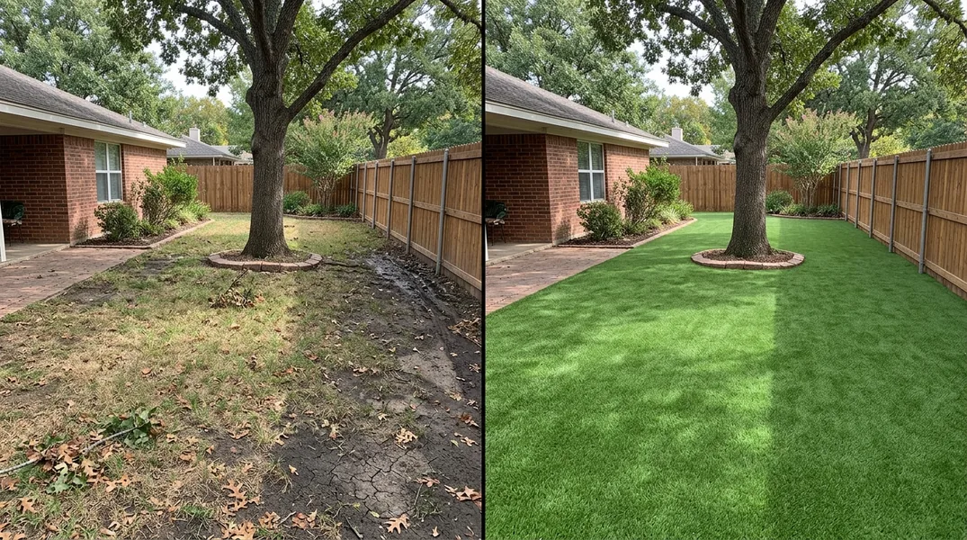Result artificial grass installation in College Station - College Station Turf Installation